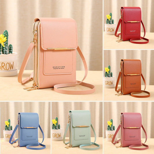 🎁 Дамска чанта тип куриер за смартфон с сензорен екран 🤩