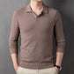 Мъжки мек пуловер с яка с ревер