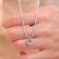 Elegant Round-Cut Pendant Necklace with Shimmering Chain