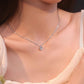 Elegant Round-Cut Pendant Necklace with Shimmering Chain
