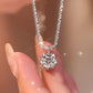 Elegant Round-Cut Pendant Necklace with Shimmering Chain