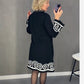 Abstract Pattern Long Sleeve Dress