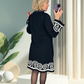 Abstract Pattern Long Sleeve Dress