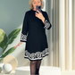 Abstract Pattern Long Sleeve Dress