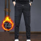 Men's Warm Drawstring Pants with Pockets