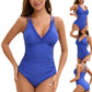 🎁Hot Sale 60%OFF🔥Women's Ruched V-Neck One-Piece Swimsuit