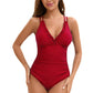🎁Hot Sale 60%OFF🔥Women's Ruched V-Neck One-Piece Swimsuit