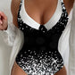 🎉Super Deal! 🛍️ Only Today!  Don't Miss Out!🔥 Patchwork Color Low Cut Quick Dry One Piece Swimsuit👗