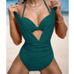 🔥Mother's Day Hot Sale 50%🔥Women's Tie Solid Color Swimsuit 2-PCS Set