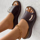 Peep Toe издълбани ортопедични чехли