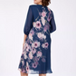 👗 Елегантна шифонена рокля с флорален печат и кръгло деколте