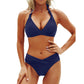 🏖️Hot Sale 50% Off💕 Flattering Two-Piece Bikini Set – Push-Up Halter & V-Cut Bottom