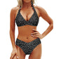 🏖️Hot Sale 50% Off💕 Flattering Two-Piece Bikini Set – Push-Up Halter & V-Cut Bottom