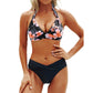 🏖️Hot Sale 50% Off💕 Flattering Two-Piece Bikini Set – Push-Up Halter & V-Cut Bottom