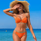 👙Дженски едноцветен бански костюм с дантела💞