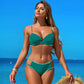 👙Дженски едноцветен бански костюм с дантела💞