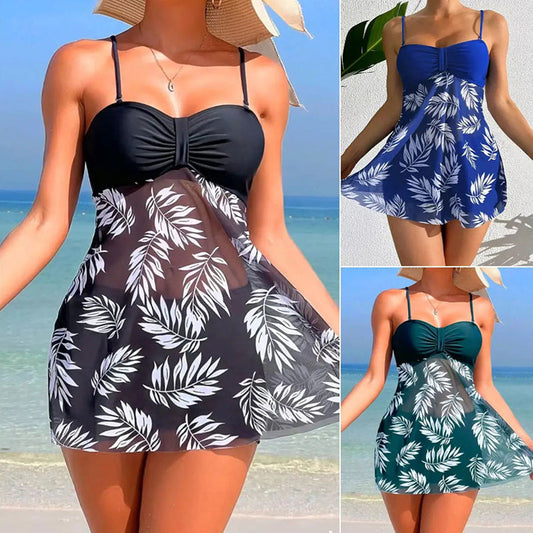 🌴👙Комплект бански костюми от две части за жени с печат