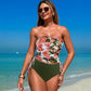 👙Женски комплект бикини без презрамки с висока талия от две части🌴