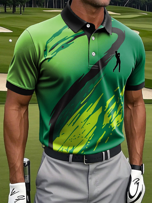 Мъжки изкуство колоритен абстрактен графити печат случайни бизнес поло риза